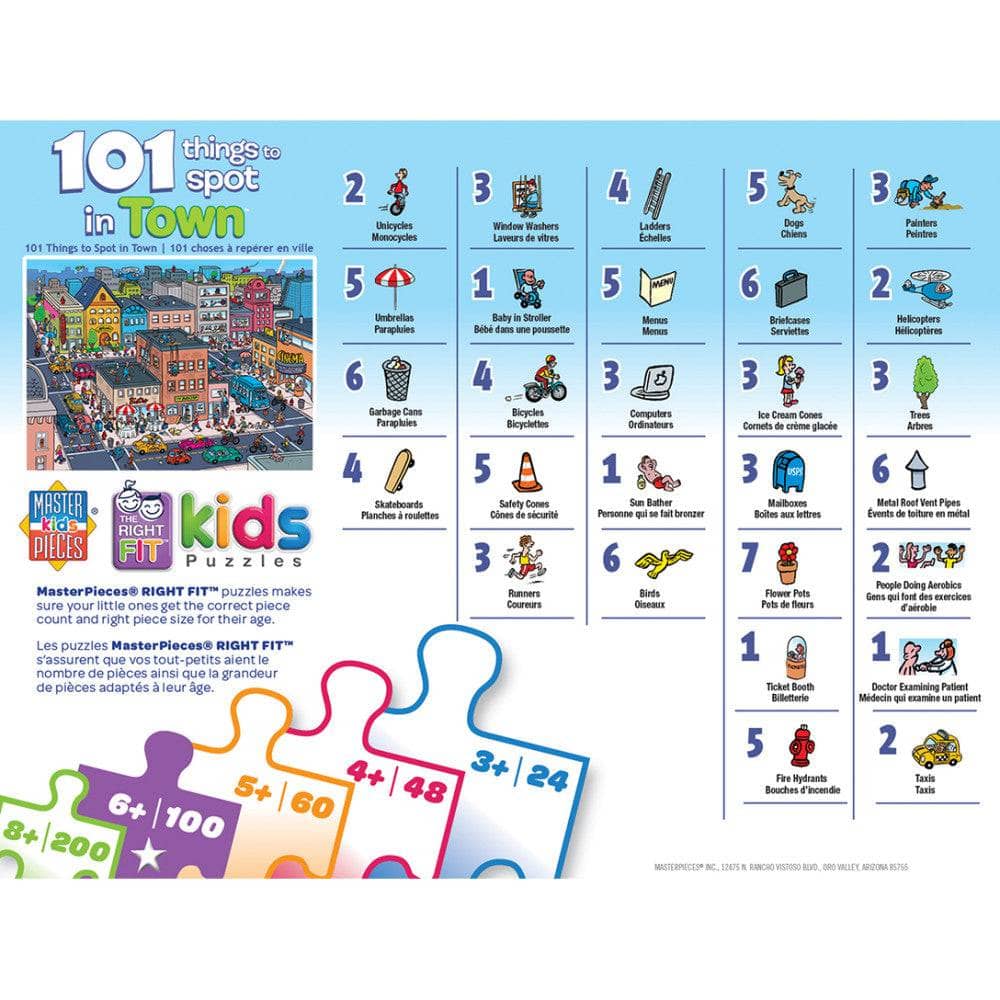 101 Things to Spot in Town - 101 Piece Jigsaw Puzzle (ONLINE ORDER ONLY)