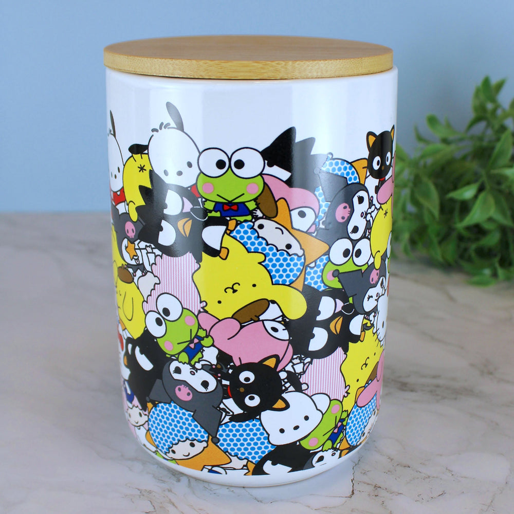 Hello Kitty & Friends (Sanrio) Ceramic Snack Jar with Bamboo Lid (ONLINE ORDER ONLY)