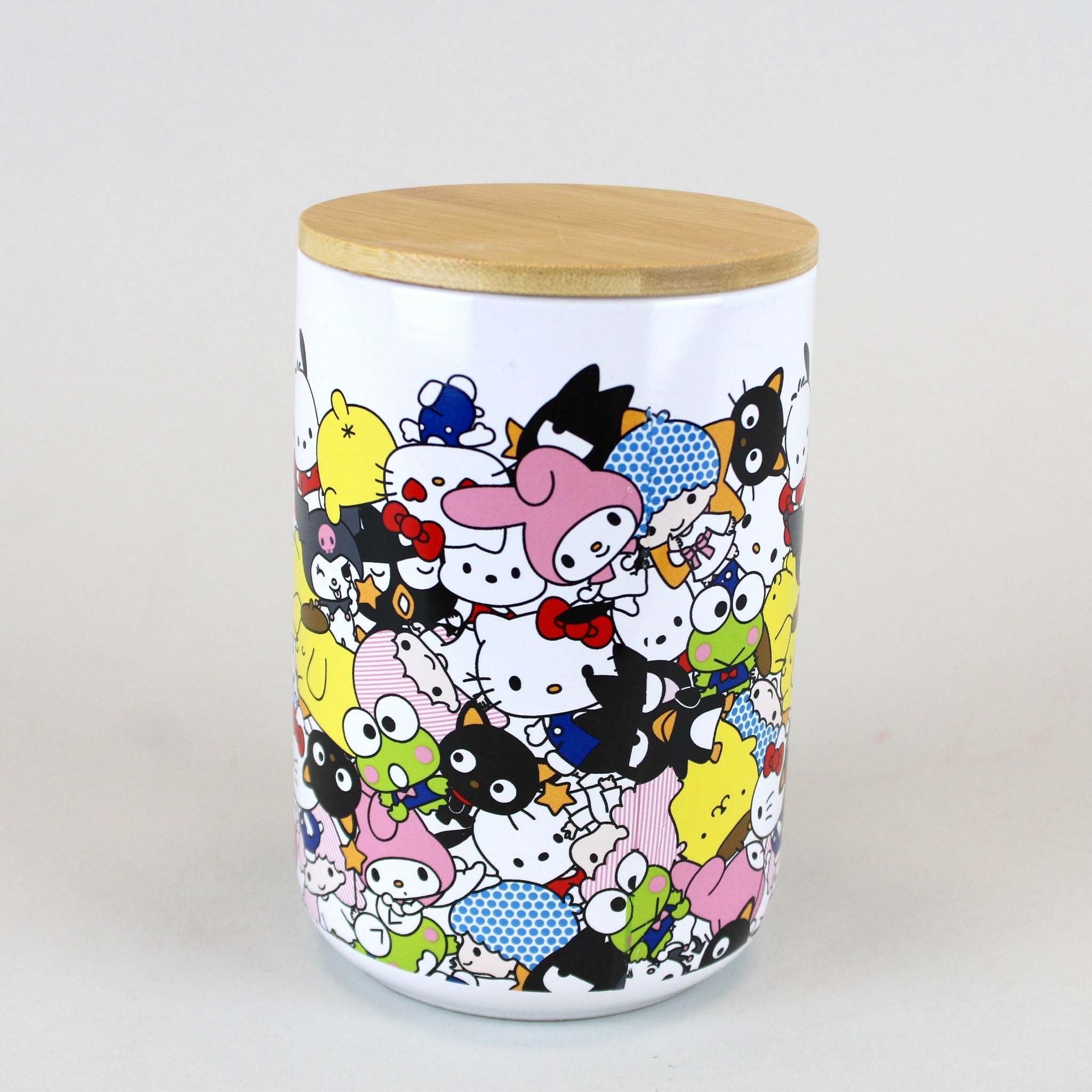 Hello Kitty & Friends (Sanrio) Ceramic Snack Jar with Bamboo Lid (ONLINE ORDER ONLY)