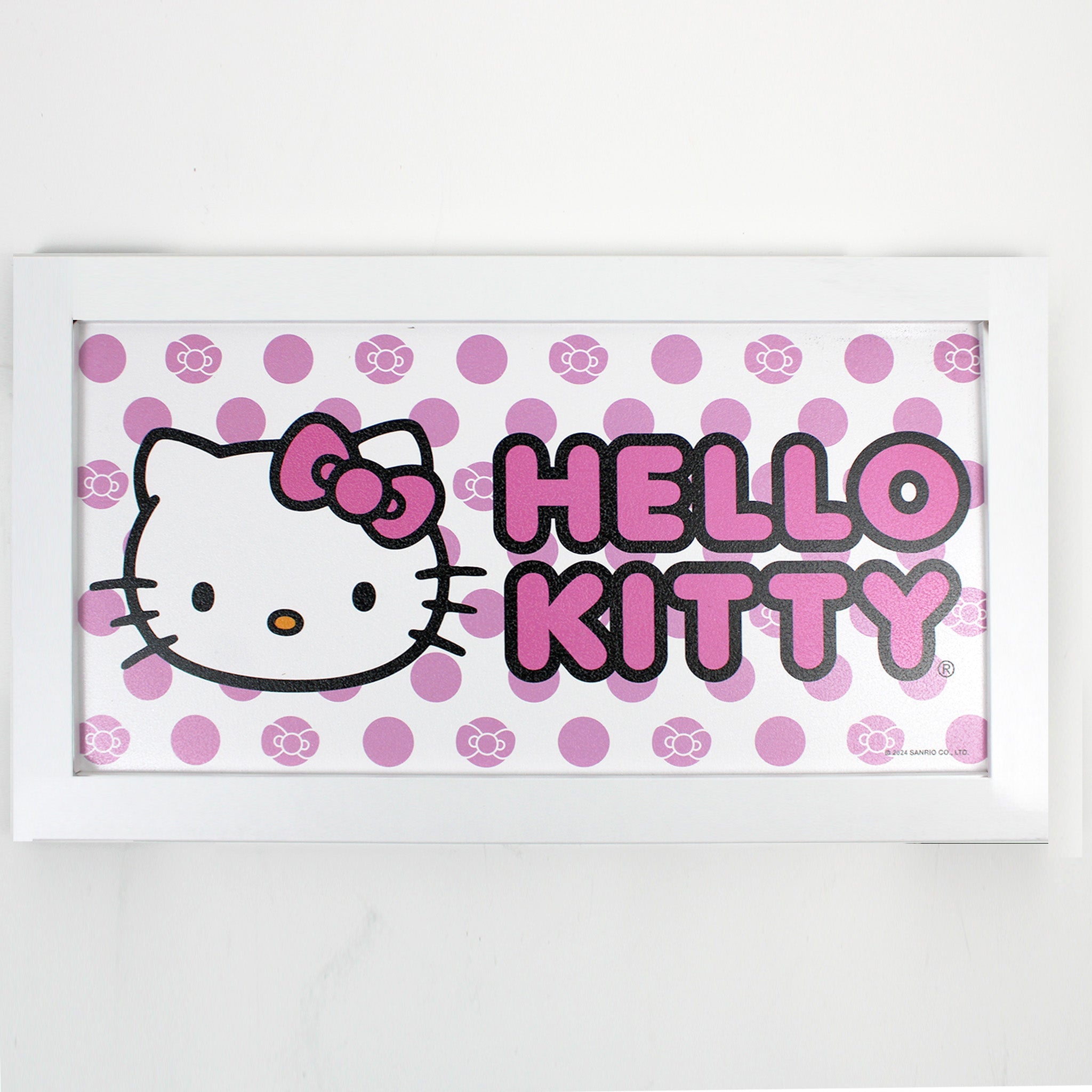 Hello Kitty Pink Bows Framed Wall Sign (ONLINE ORDER ONLY)