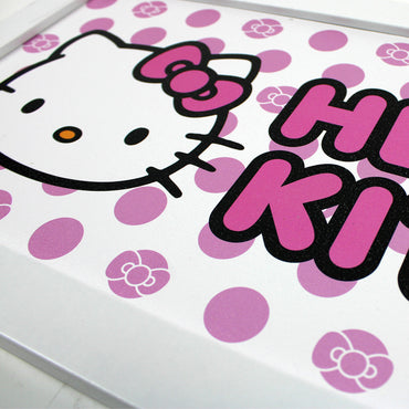 Hello Kitty Pink Bows Framed Wall Sign (ONLINE ORDER ONLY)