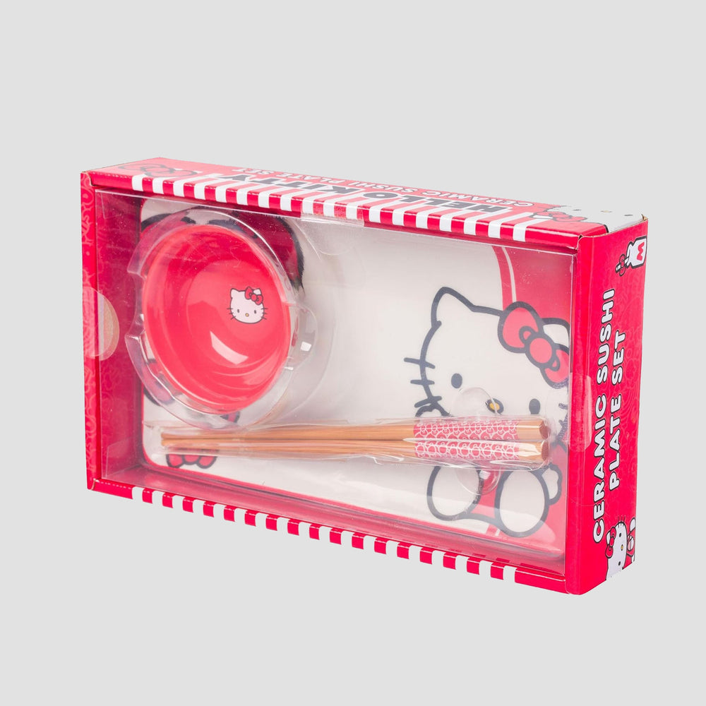 Hello Kitty Red Ceramic Sushi Plate Set (ONLINE ORDER ONLY)
