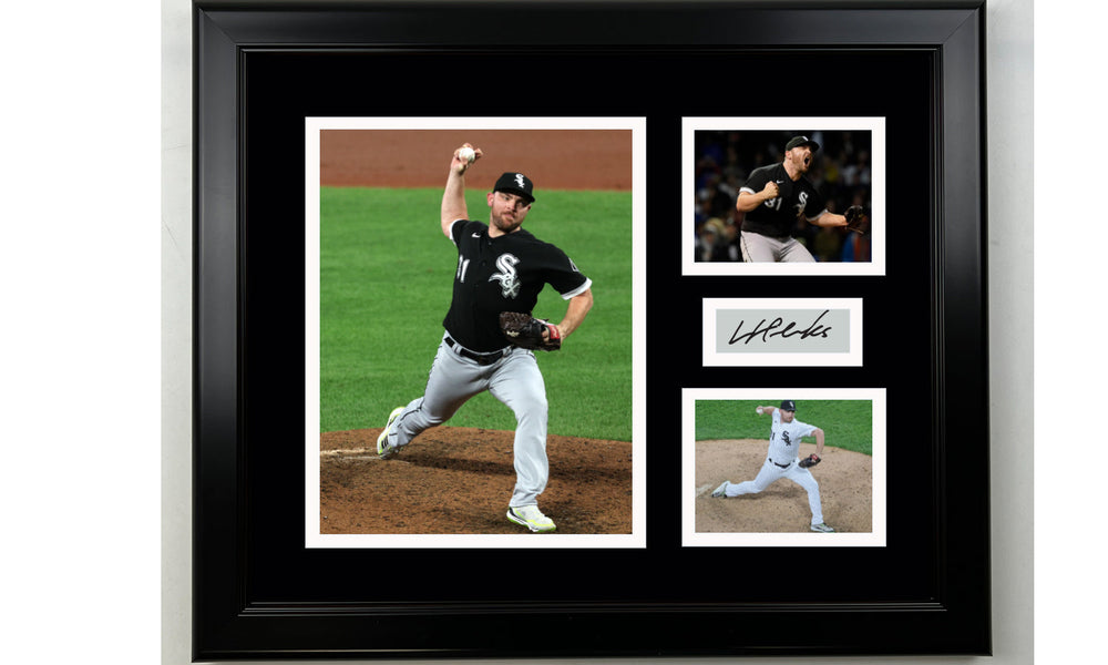 Framed Liam Hendriks Chicago White Sox Facsimile Laser Engraved Signature Baseball 14x11 3 Photo Collage (ONLINE ORDER ONLY)