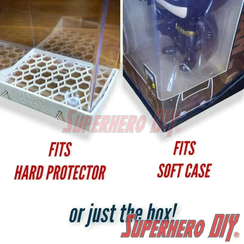 Hexagon Funko Pop Box Floating Shelves | Wall Mount fits Soft Cases or Hard Protectors or Funko Box only | Screws included! (ONLINE ORDER ONLY)