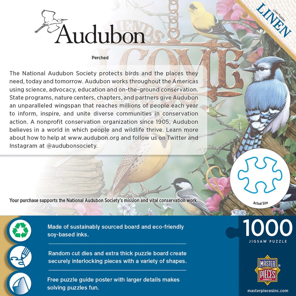 Audubon - Perched 1000 Piece Jigsaw Puzzle (ONLINE ORDER ONLY)