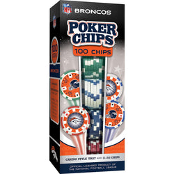Denver Broncos 100 Piece Poker Chips (ONLINE ORDER ONLY)
