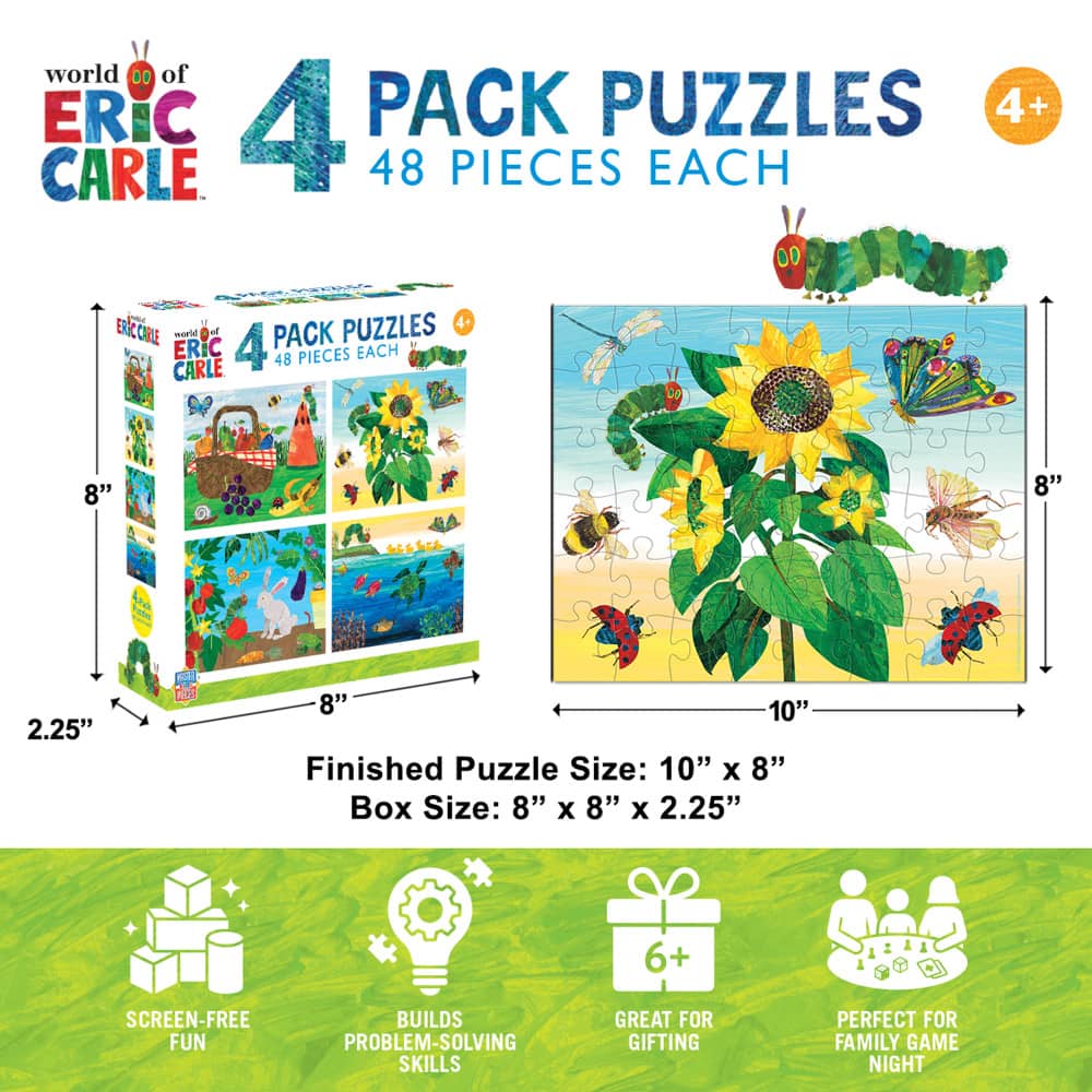 World of Eric Carle 48 Piece Jigsaw Puzzles 4-Pack