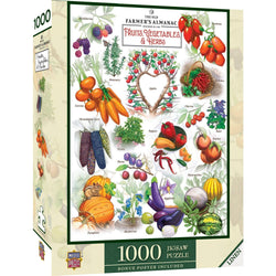 Farmer's Almanac - Fruits, Vegetables, & Herbs 1000 Piece Jigsaw Puzzle (ONLINE ORDER ONLY)