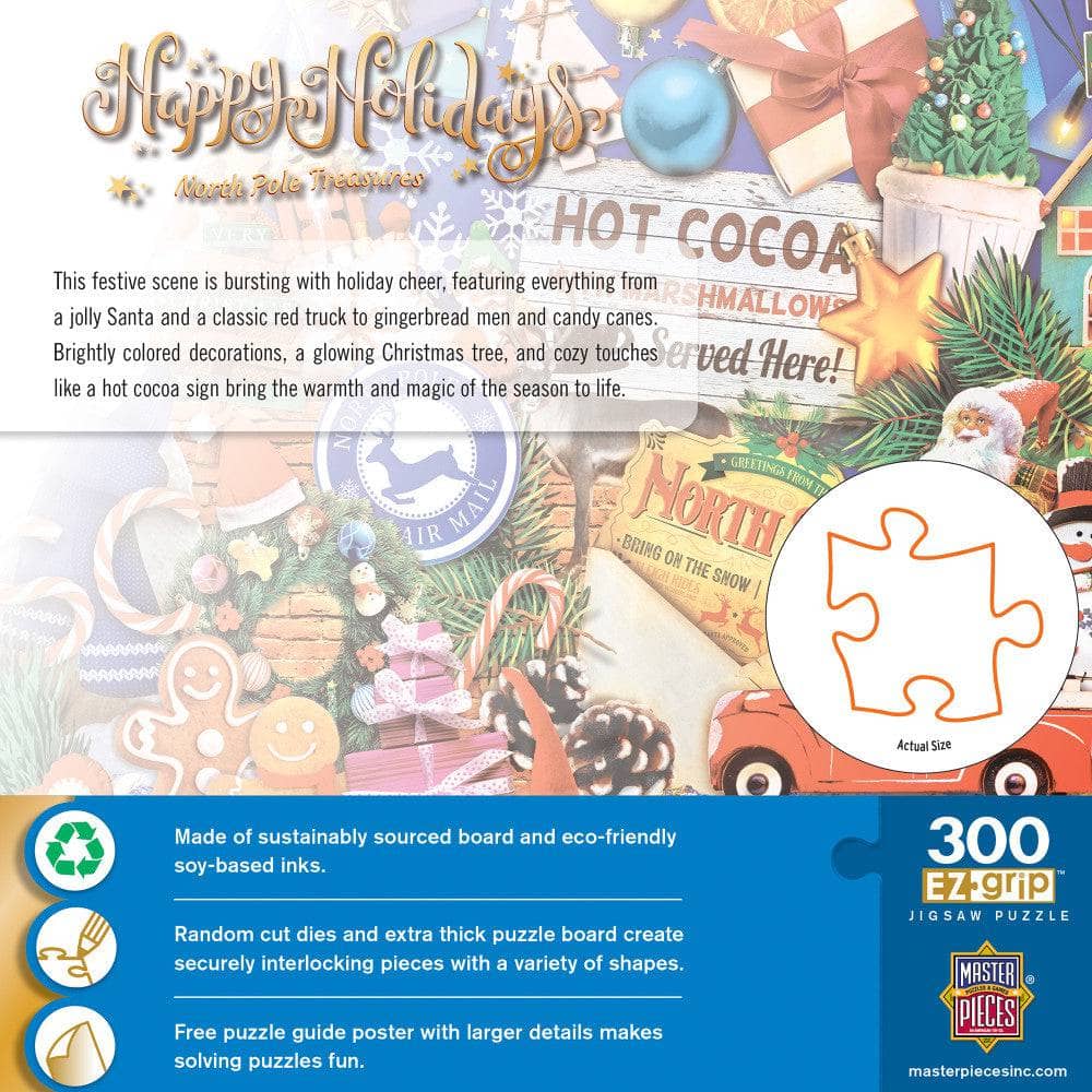 Happy Holidays - Greetings from the North Pole 300 Piece EZ Grip Jigsaw Puzzle (ONLINE ORDER ONLY)