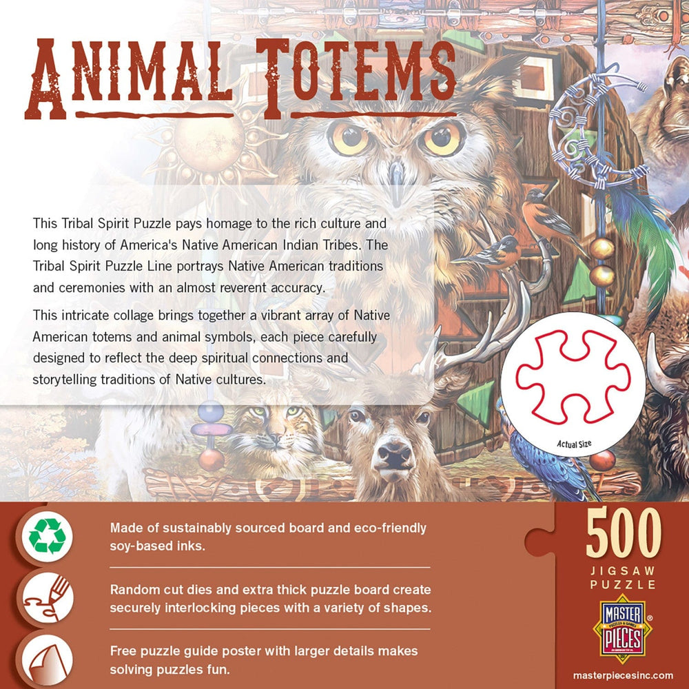Tribal Spirit - Animal Totems 500 Piece Jigsaw Puzzle (ONLINE ORDER ONLY)