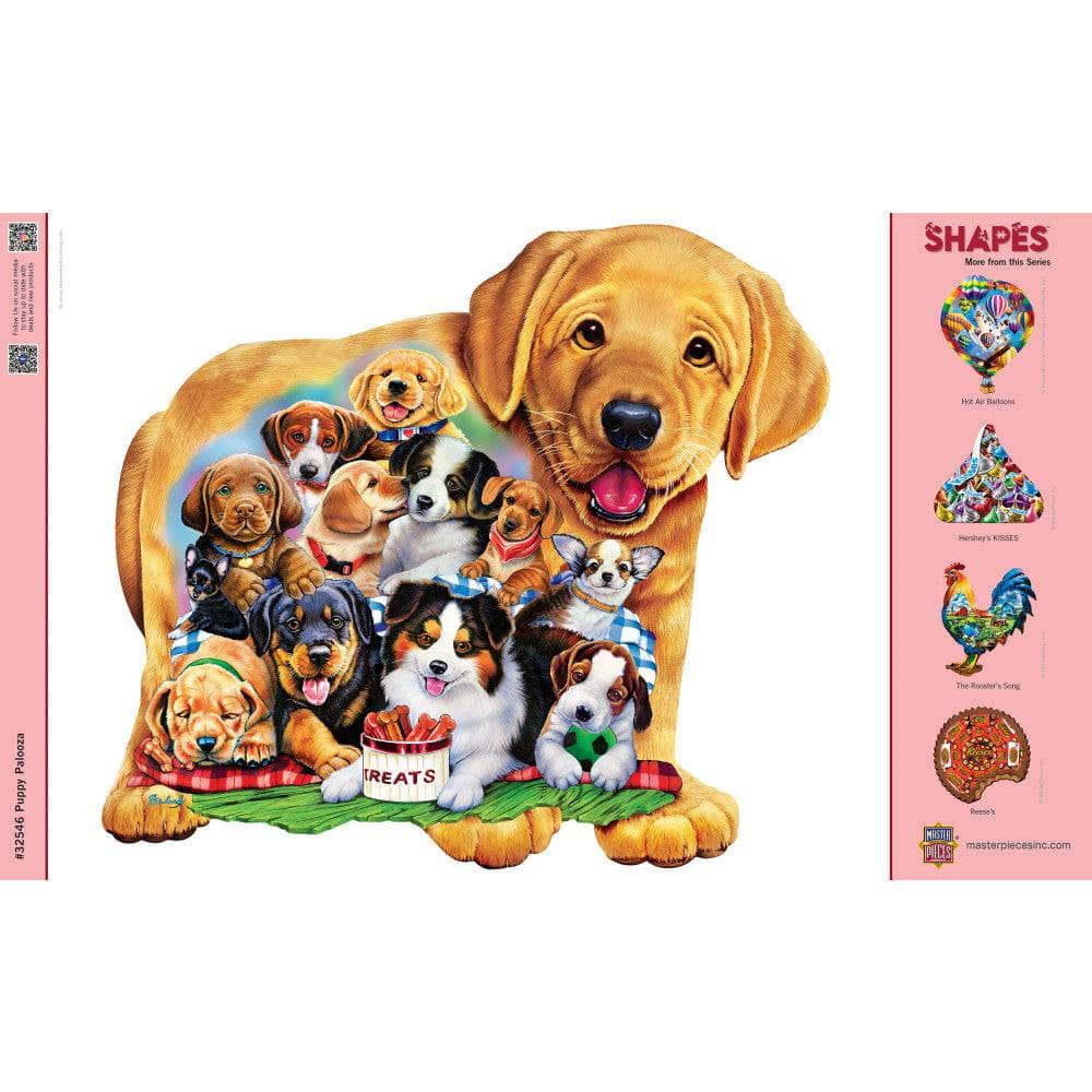 Shapes - Puppy Palooza 500 Piece Jigsaw Puzzle
