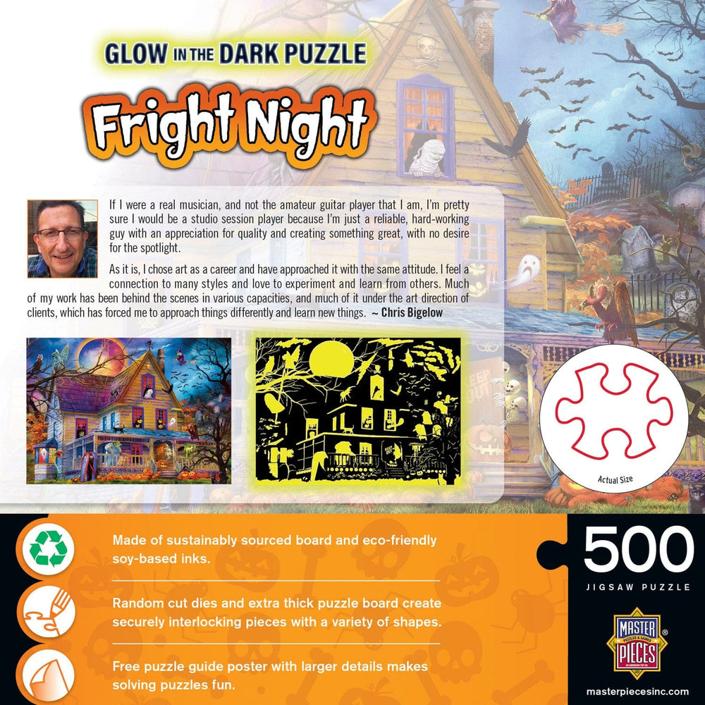 Glow in the Dark - Fright Night 500 Piece Jigsaw Puzzle (ONLINE ORDER ONLY)