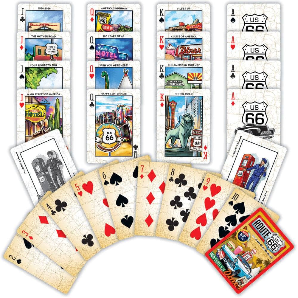 Route 66 Playing Cards - 54 Card Deck (ONLINE ORDER ONLY)