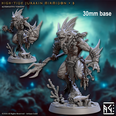 High-Tide Jurakin Mirmidon: Sculpt B (Male Merfolk Warrior) (Online Order Only)