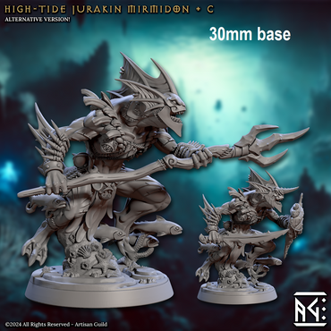 High-Tide Jurakin Mirmidon: Sculpt C (Male Merfolk Warrior) (Online Only)