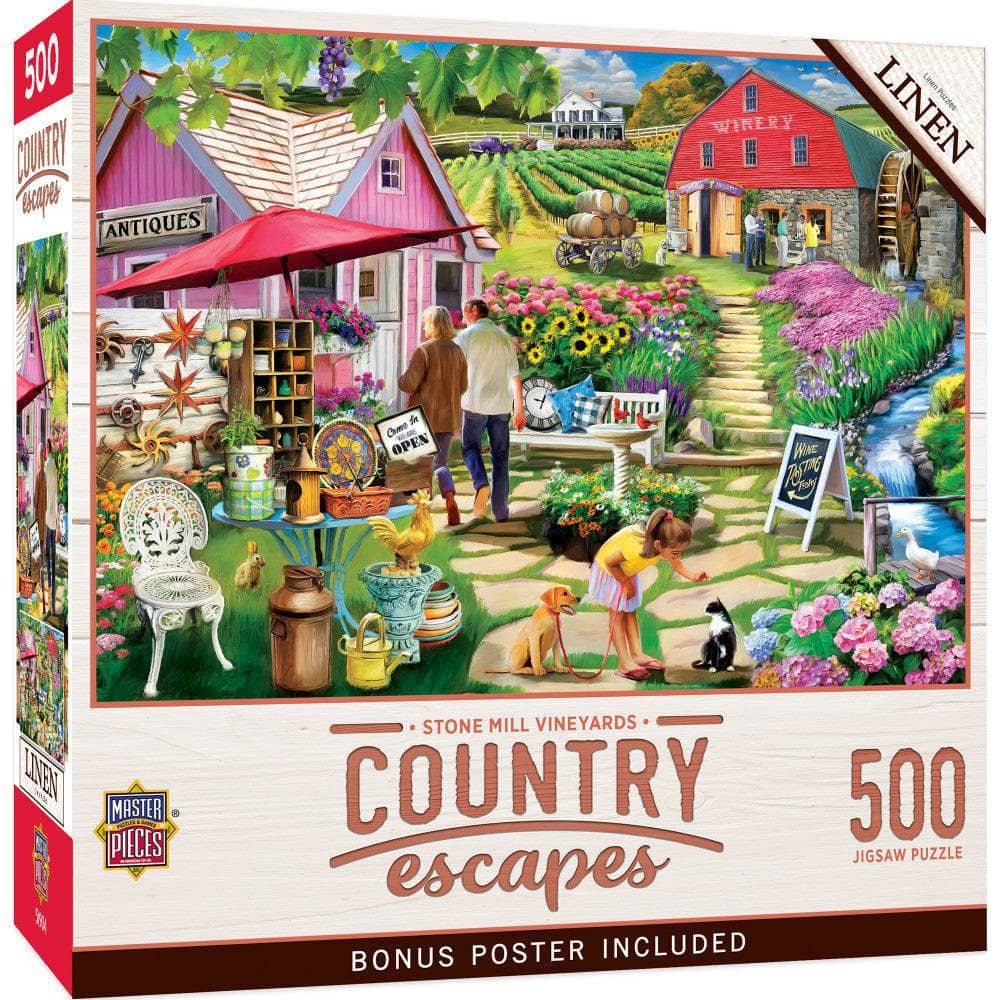 Country Escapes - Stone Mill Vineyards 500 Piece Jigsaw Puzzle (ONLINE ORDER ONLY)