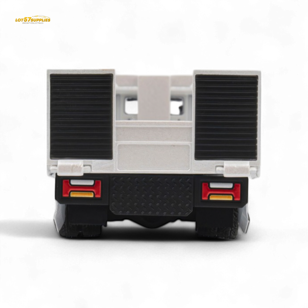 MicroTurbo HINO 300 Flat Bed Transport Truck in Pandem Rocket Bunny White 1:64 (ONLINE ORDER ONLY)
