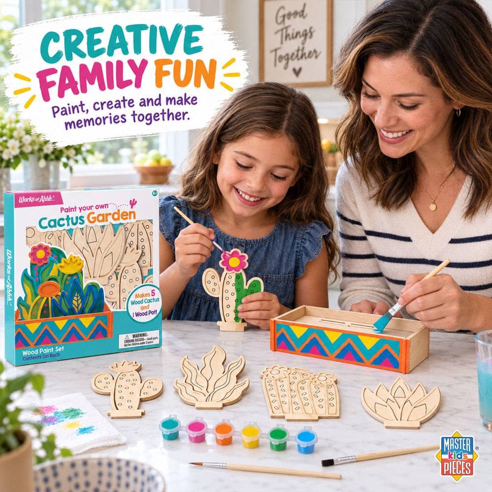 Cactus Garden Wood Craft & Paint Kit