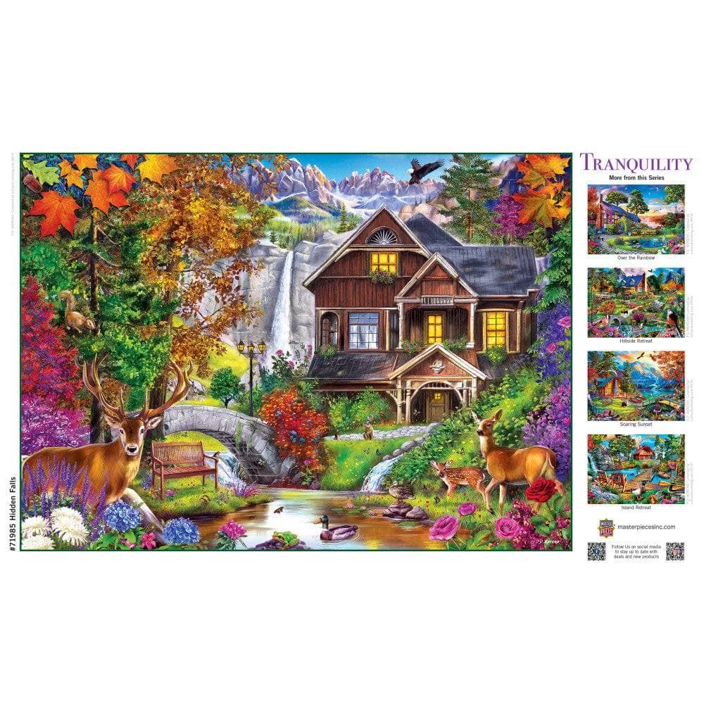 Tranquility - Hidden Falls Cottage 1000 Piece Jigsaw Puzzle (ONLINE ORDER ONLY)