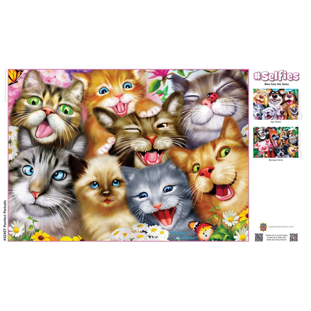 Selfies - Purrfect Portraits 500 Piece Jigsaw Puzzle (ONLINE ORDER ONLY)