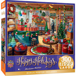 Happy Holidays - Mistletoe Market 300 Piece EZ Grip Jigsaw Puzzle (ONLINE ORDER ONLY)