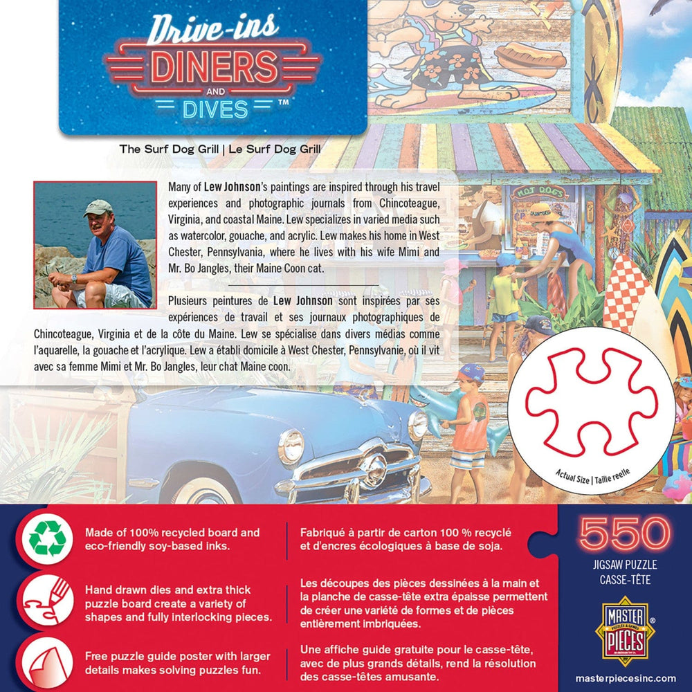 Drive-Ins, Diners & Dives - The Surf Dog Grill 550 Piece Jigsaw Puzzle (ONLINE ORDER ONLY)