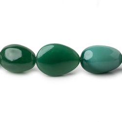 11x9-19x15mm Forest Green Chalcedony plain nuggets 19 inch 29 beads (ONLINE ORDER ONLY)
