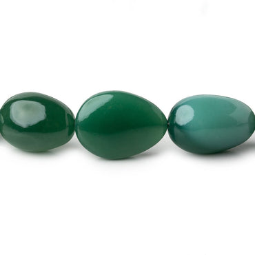 11x9-19x15mm Forest Green Chalcedony plain nuggets 19 inch 29 beads (ONLINE ORDER ONLY)