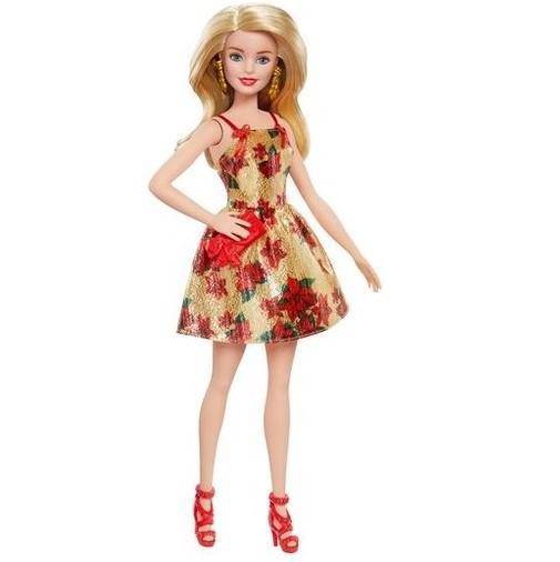 Holiday look Barbie Blonde Doll - FTF78 (ONLINE ORDER ONLY)