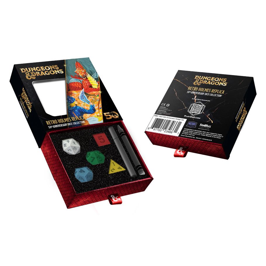 D&D 50th Anniversary: Retro Holmes Replica Dice Set (ONLINE ORDER ONLY)