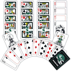 Michigan State Spartans Neon-Styled Playing Cards - 54 Card Deck (ONLINE ORDER ONLY)