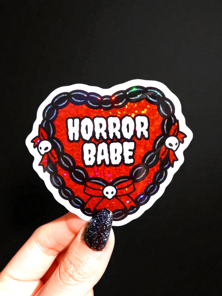 Horror Babe Glitter Vinyl Halloween Sticker (ONLINE ORDER ONLY)