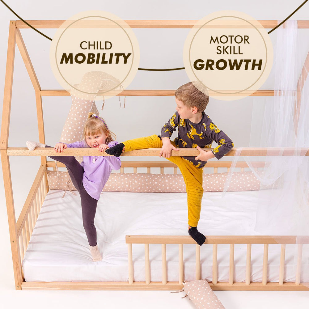 Montessori House Bed for Kids with Fence (ONLINE ORDER ONLY)