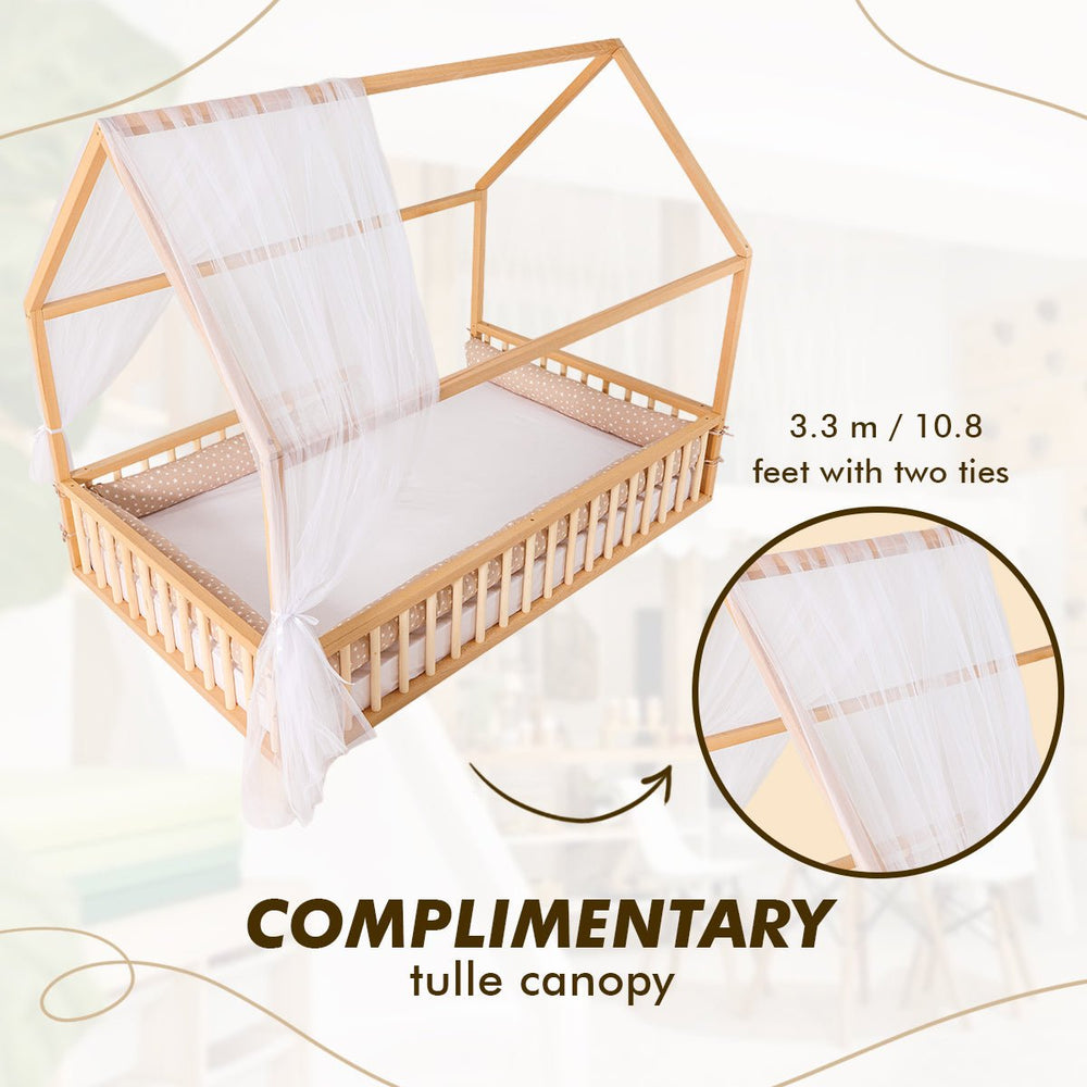 Montessori House Bed for Kids with Fence (ONLINE ORDER ONLY)