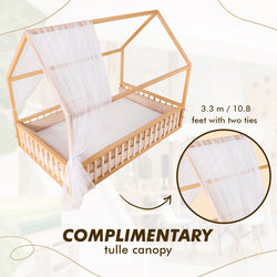 Montessori House Bed for Kids with Fence (ONLINE ORDER ONLY)