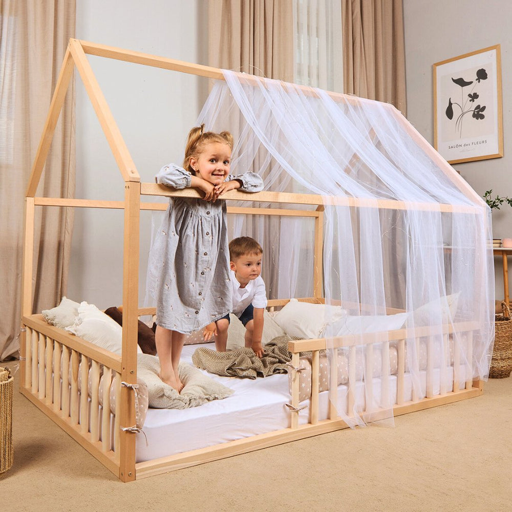 Montessori House Bed for Kids with Fence (ONLINE ORDER ONLY)