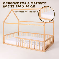 Montessori House Bed for Kids with Fence (ONLINE ORDER ONLY)