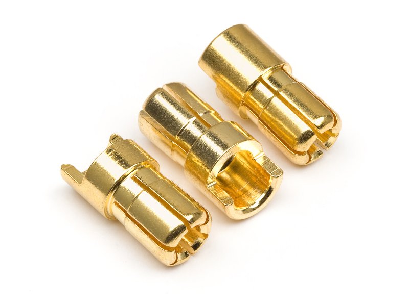 HPI Racing Male Gold Connectors (6.0mm Dia) (3pcs) (ONLINE ORDER ONLY)