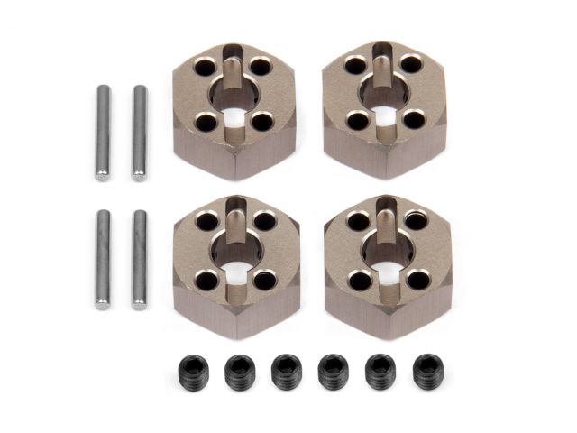 HPI Racing Aluminum Locking 12mm Hex Wheel Hub Set (4pcs) – WR8 Upgrade