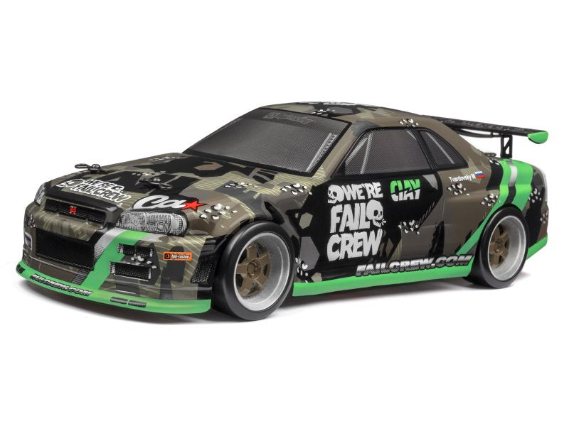 HPI Racing Fail Crew Nissan Skyline R34 GT-R Painted Body (fits 150mm Micro RS4) (ONLINE ORDER ONLY)