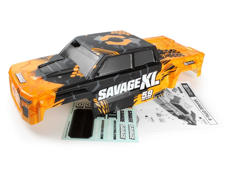 HPI Racing GTXL-6 Kingcab Painted Truck Body (Orange/Black) 160107 (ONLINE ORDER ONLY)