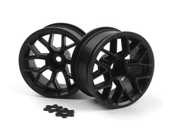 HPI Racing RTR Wheel 26mm Black 9mm Offset, Pair for Sport 3 160368 (ONLINE ORDER ONLY)