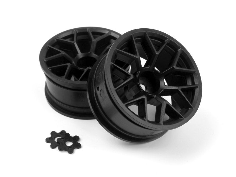 HPI Racing RTR Wheel 26mm Black 9mm Offset, Pair for Sport 3 160368 (ONLINE ORDER ONLY)