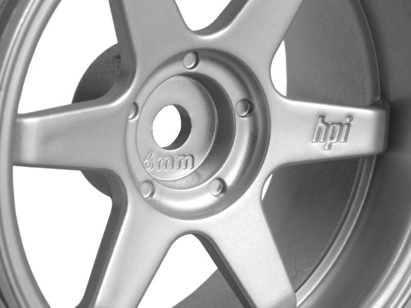 HPI Racing TE37 Wheel 26mm Matte Chrome (6mm Offset) 160753 (ONLINE ORDER ONLY)