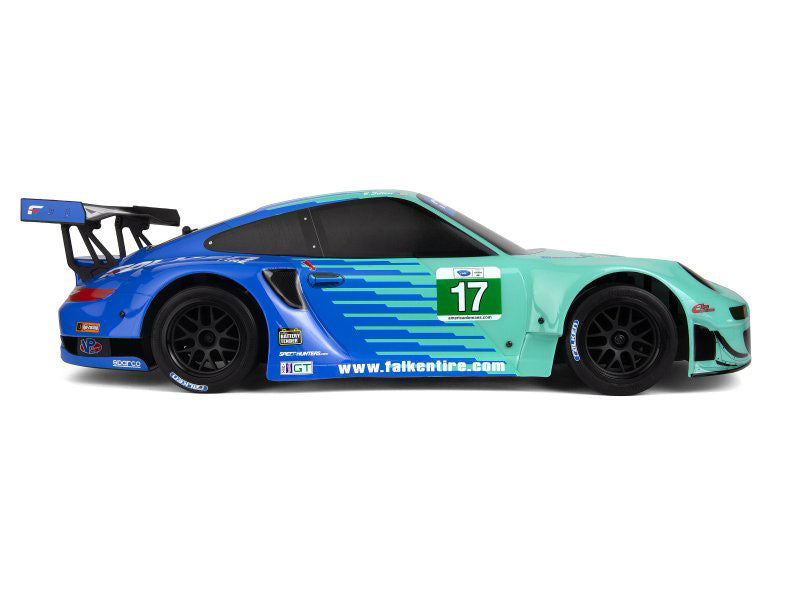 HPI Racing Porsche 911 GT3 RSR Falken Painted Body 200mm – 1/10 Scale RC On-Road Shell