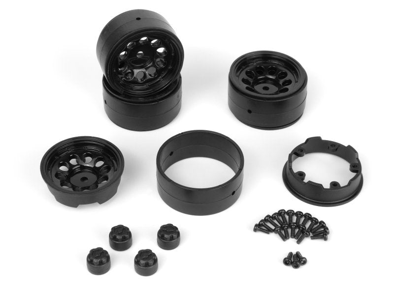 HPI Racing CS-10 Beadlock Wheel 1.2in (Black/4pcs) for Venture18 160841 (ONLINE ORDER ONLY)