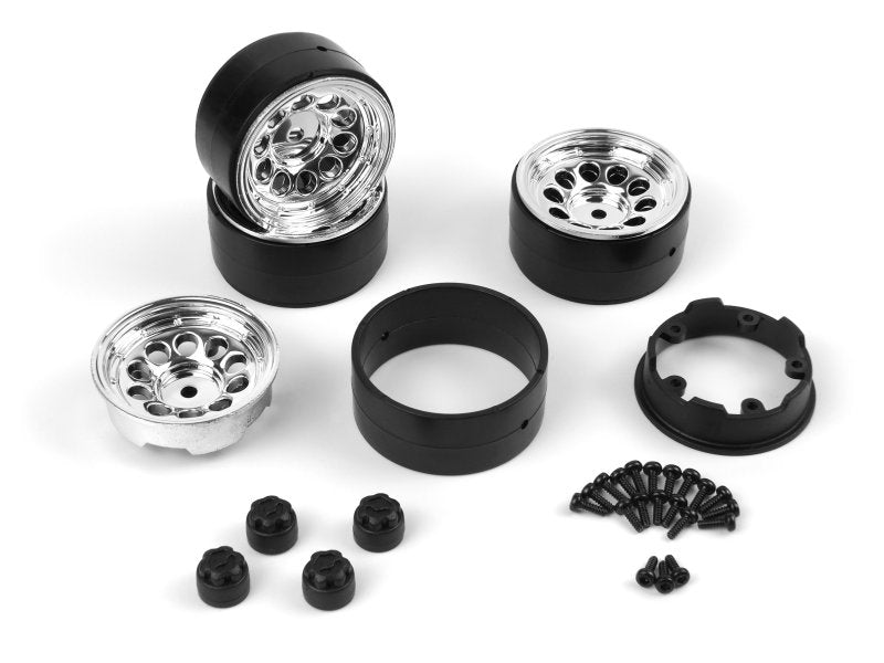 HPI Racing CS-10 Beadlock Wheel 1.2in (Chrome/4pcs) for Venture18 160842 (ONLINE ORDER ONLY)