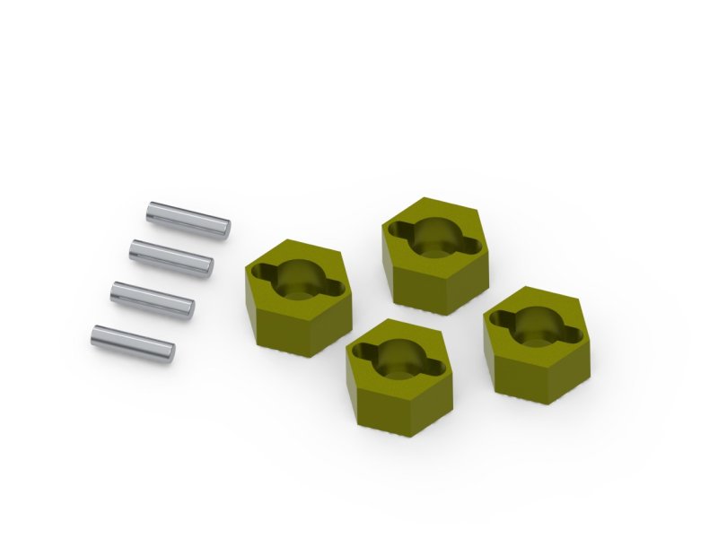 HPI Racing 7mm Hex Hub Set (Brass / 4pcs) for Venture18 161153 (ONLINE ORDER ONLY)
