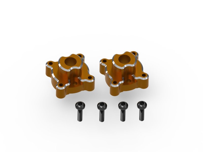 HPI Racing Aluminum Rear Hub Set (Orange / 2pcs), for Venture18 161154 (ONLINE ORDER ONLY)