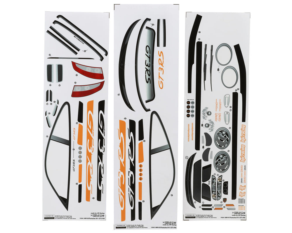 HPI Racing Porsche 911 GT3 RS 200mm Clear Body – 1/10 Scale RC On-Road Shell